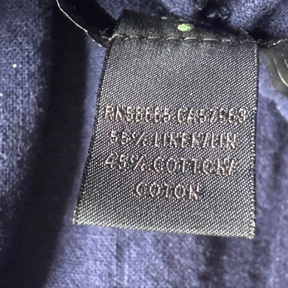 14th & Union Mens XL Navy Blue Linen Cotton Slim Fit Drawstring Pants 38x32